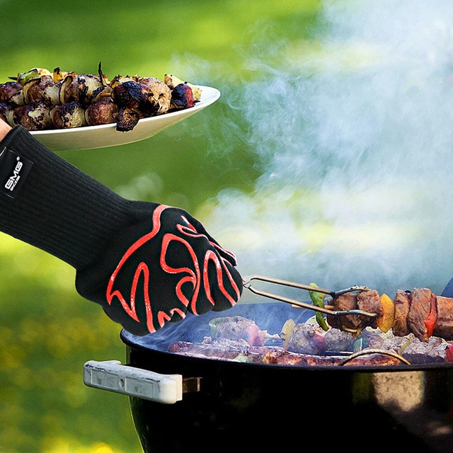 Bbq Grill Kesztyű Hőálló Gmg Új Anyag 1472 ℉ Szilikon Nem Csúszás Főzési Sütés Barbecue Sütő - Image 4
