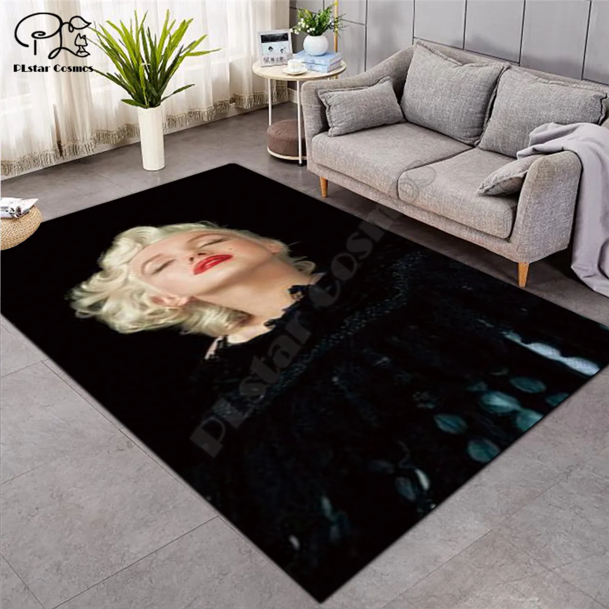 Marilyn Monroe Carpets Soft Flannel 3D Printed Rugs Mat Rugs Anti slip