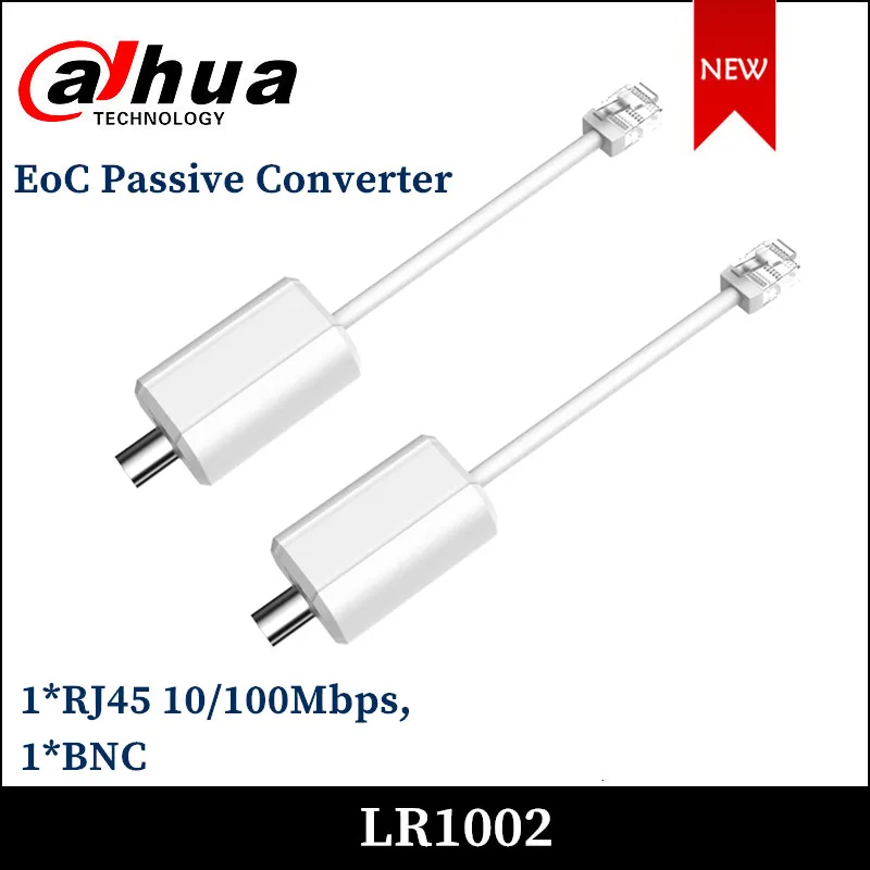 Dahua-convertidor pasivo LR1002 EoC, accesorio de transmisión BNC, 1 RJ45, 10/100Mbps