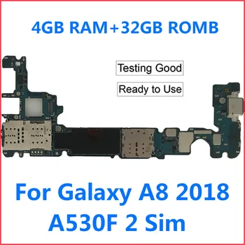 

for Samsung Galaxy A8 2018 A530F A530FD 2 Sim Unlocked mainboard motherboard 32GB Logic Boards TEHXV Original Motherboard