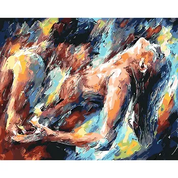 

GATYZTORY DIY Painting By Numbers Abstract Figure HandPainted Oil Painting Drawing On Canvas Custom Photo Home Decoration Gift