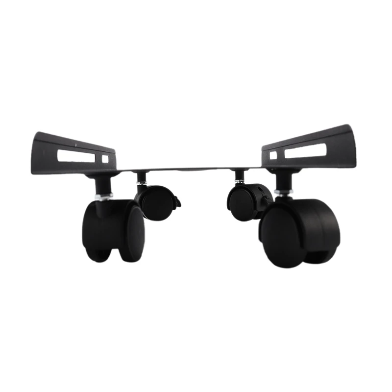 Desktop Computer Mainframe with Simple Modern Base Brake Pulley Household Removable Metal Brake Pulley Bracket