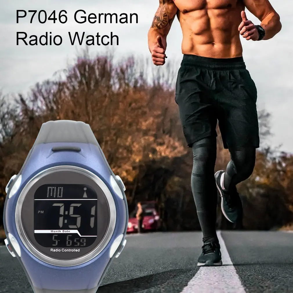 

Waterproof Digital Watch Fashion outdoor sports waterproof watch German frequency DCF radio wave watch outdoor multi-function