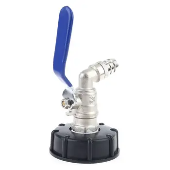 

IBC Ball Outlet Tap Tank 3/4" 1" Food Grade Drain Adapter S60x6 1000 L Tank Rainwater Container Brass Hose Faucet Valve 875F