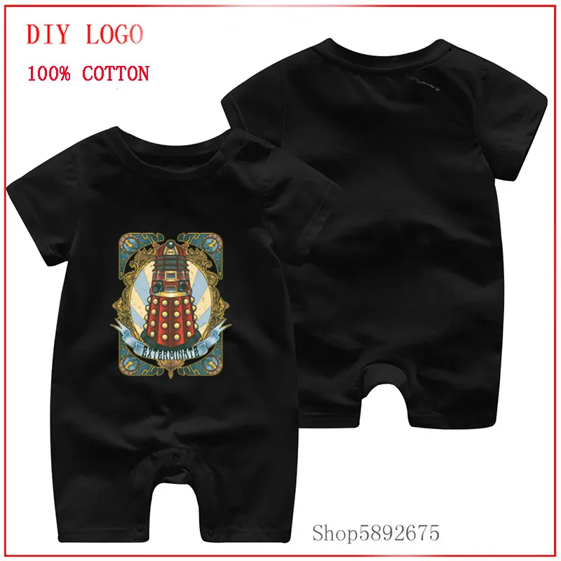 Newly 100%Pure cotton and comfortable clothes Dalek New-Nouveau Doctor Who DR WHO exterminate logo printed Newborn baby rompers |