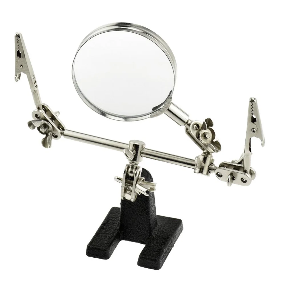 

Third Hand Soldering Iron Stand Holder Station Magnifier Helping Tool
