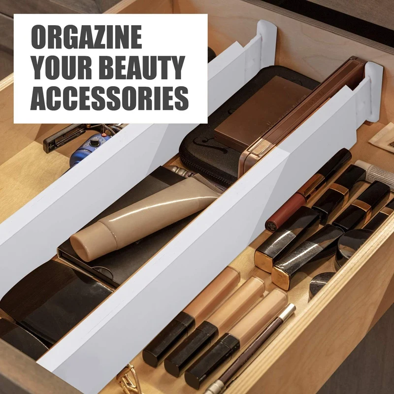  Bamboo Drawer Dividers Kitchen Drawer Organizers Spring Adjustable & Expendable Tray Organizer for  - 4000343477242