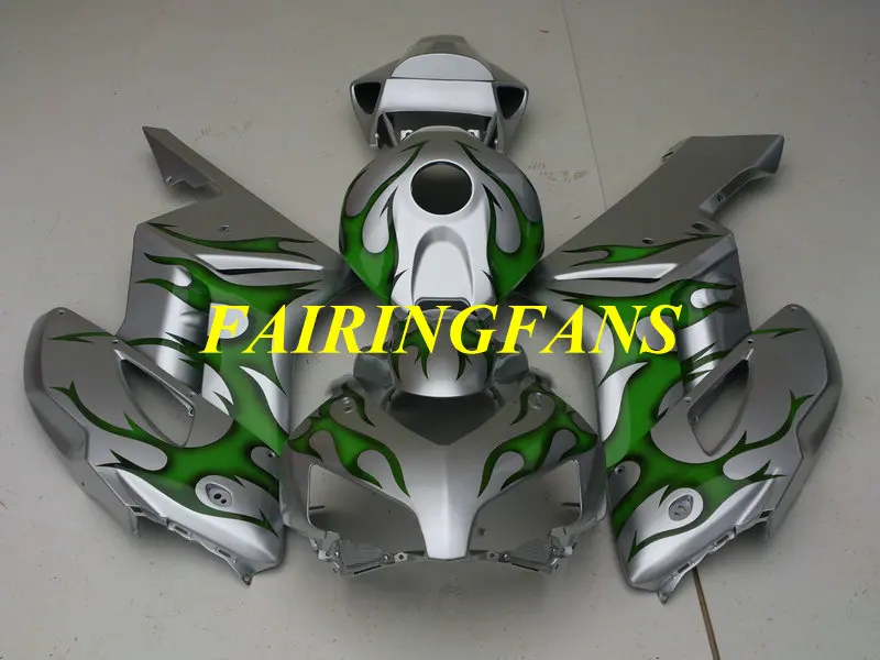 Мотоциклетный вставной обтекатель комплект для HONDA CBR1000RR 04 05 CBR 1000 RR CBR 100RR 2004 2005 серебристо-зеленый Обтекатели на кузов+ подарки HA27