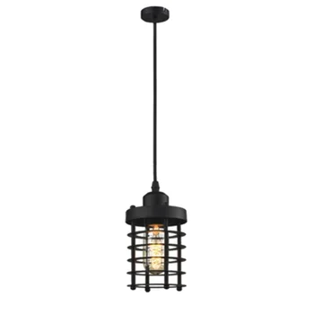 

Single-Headed Iron Bar Restaurant Creative Retro Bedroom Staircase Industrial Circle Chandeliers,Not Bulbs Included