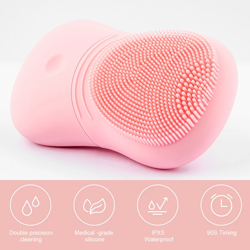 Соник силиконовая щетка для лица очищающее средство Электрический глубокий массажер для чистки лица водонепроницаемый ультра Соник мини-скруббер для кожи