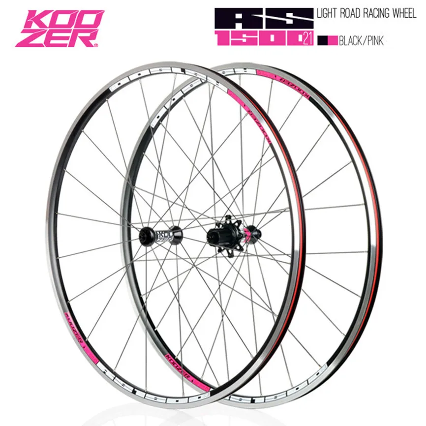 KOOZER RS1500 гоночный велосипед 700C колеса из алюминиевого сплава обод 21 мм передние 2 задние 4 герметичный подшипник 72 кольца 2:1 спицы колеса