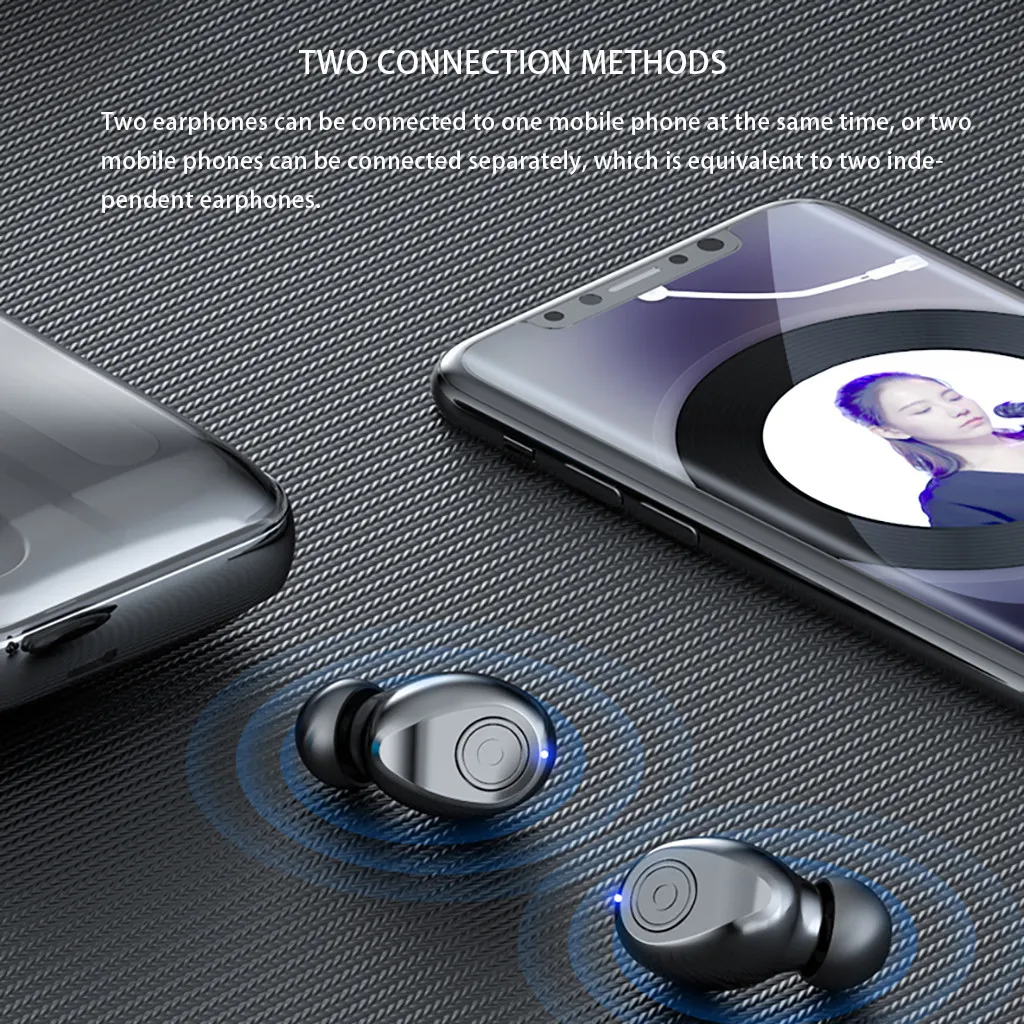 Bluetooth 5,0 Твин беспроводные Bluetooth наушники гарнитура стереонаушники наушники-вкладыши Встроенный микрофон с зарядной базой