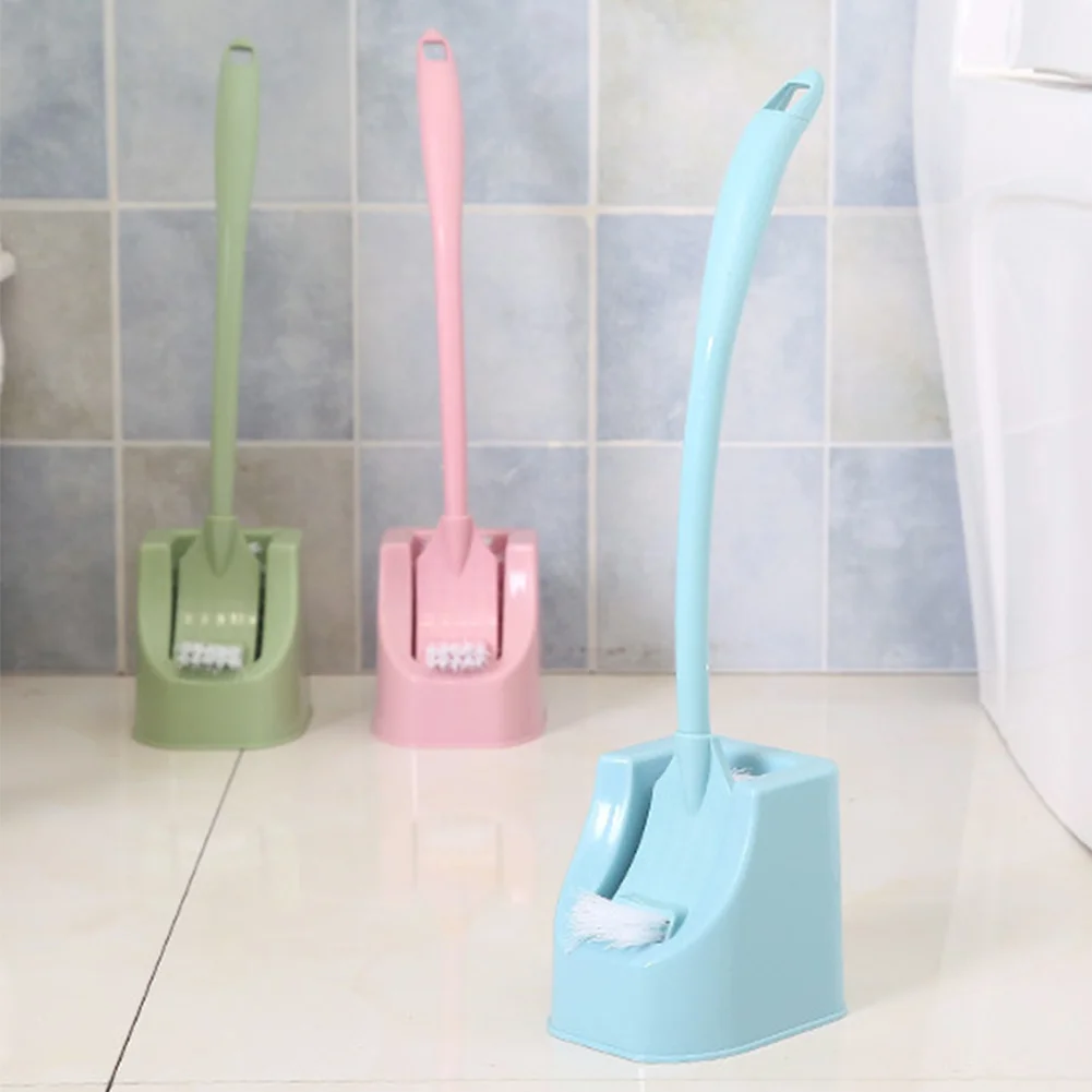 Corner Double Sided With Base Cleaning Brush PP Scrub Long Handle Toilet Portable Bathroom Bent