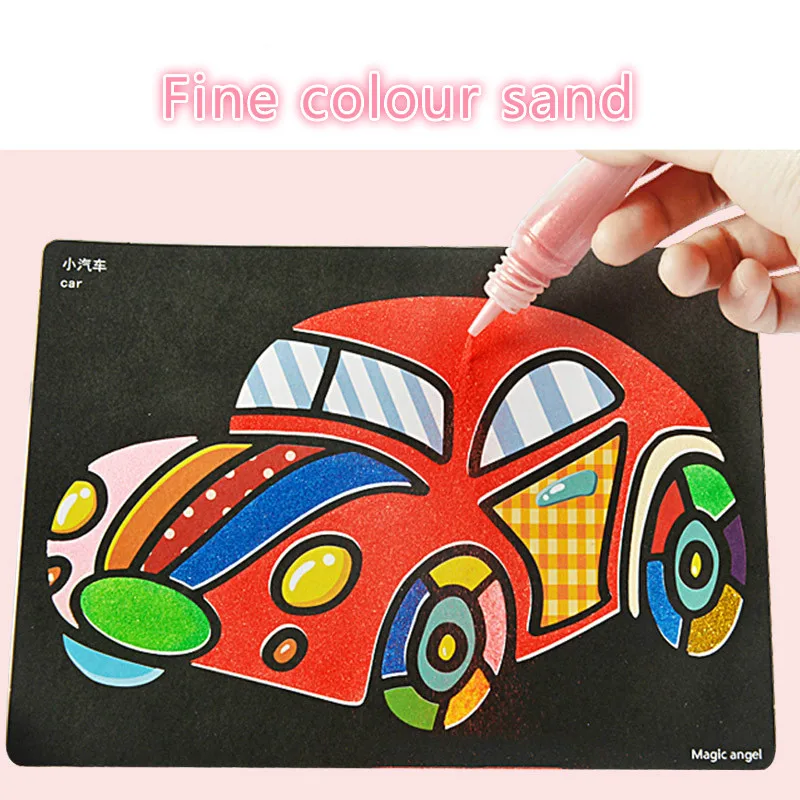 Günstige Kinder Sand Malerei Spielzeug Anzug 24 Farbe Flaschen Diy Cartoon Sand Malerei Spielzeug Montessori Kinder Kunst Und Handwerk Spielzeug kinder Geschenk