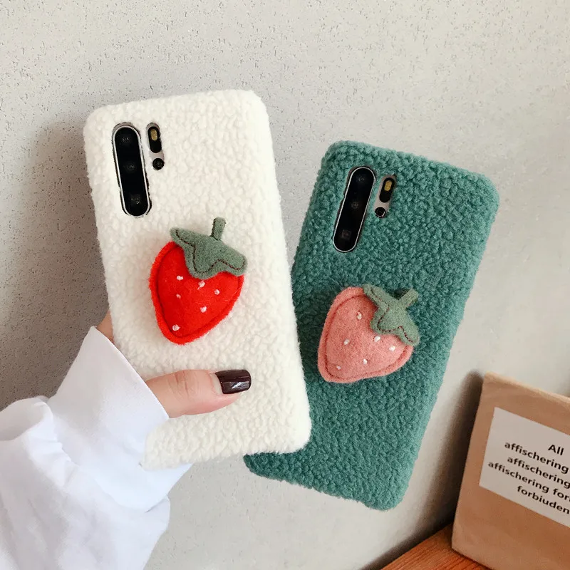 Силиконовый противоударный чехол с клубничкой для huawei P30 P20 mate 30 20Pro, чехол для huawei Honor 9X V20 Pro Nova 3 4 5 Pro