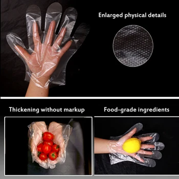 

100 Pairs Child Disposable Household Latex Gloves Food Gloves Cleaning Universal For Left And Right Hand