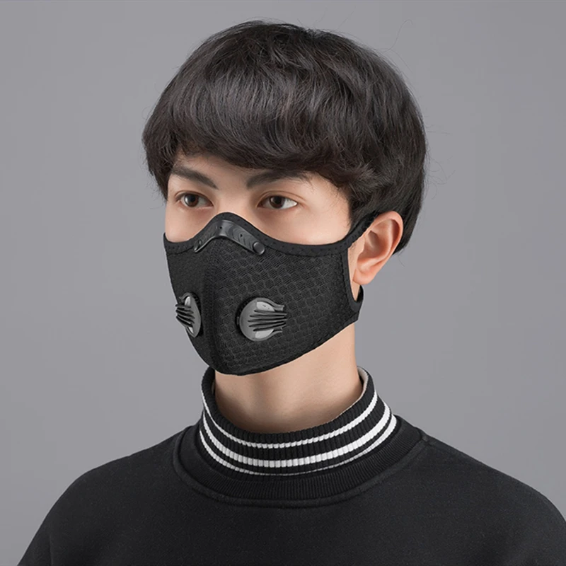 

Cycling Face Mask Filter KN95 Anit-fog Breathable Dustproof Bicycle Respirator Sports Protection Dust Activated Carbon Filter