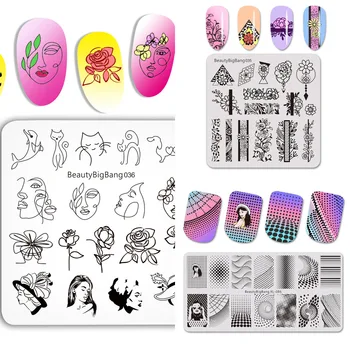 

New Flower Girl Animal Template BEAUTYBIGBANG Stamping Plates Pattern Nail Stamp Nail Art Stamp Image Panic buying Factory