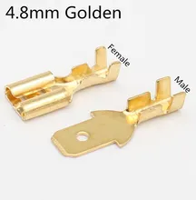  100Pcs 2.8mm 4.8mm 6.3mm Plug Spring Female Male Spade Cold Crimp Terminals Connector Car Speaker Electrical Wire Connectors Set 