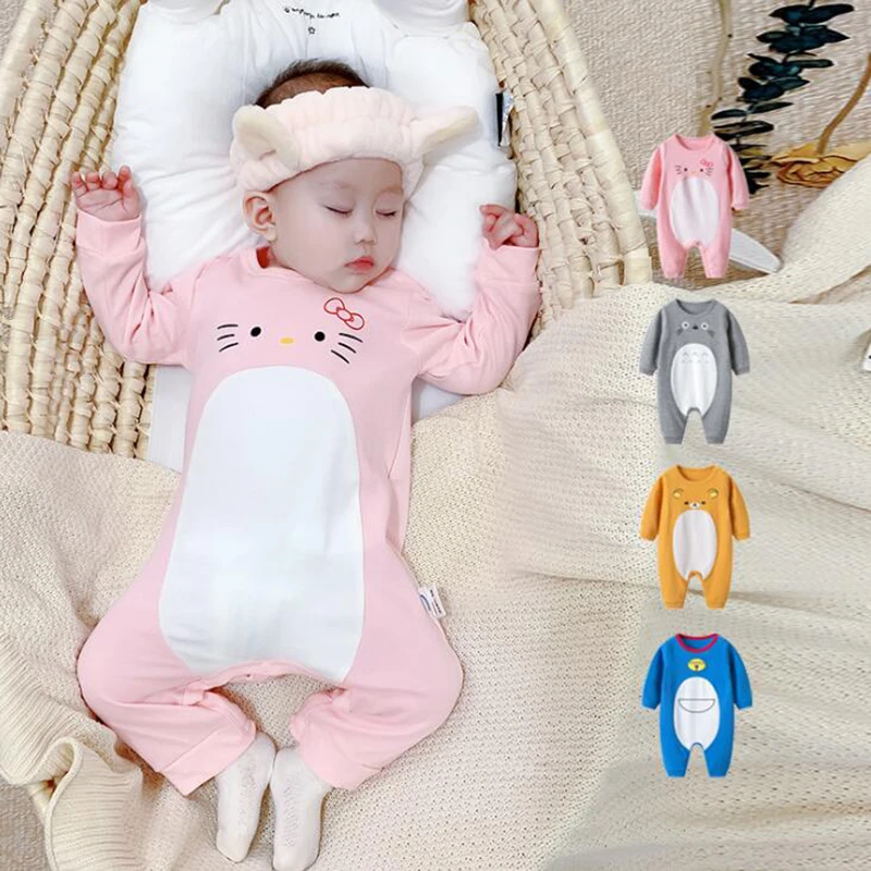 

Baby Anime Cat Rilakkuma Doraemon Totoro Cotton Pajamas Clothes Newborn Infant Romper Onesie Cartoon Babysuit Outfit Jumpsuit
