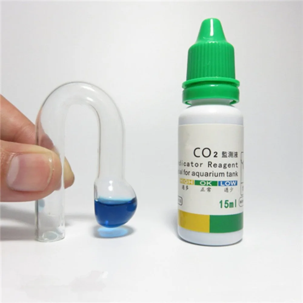 Aquarium Water Tank CO2 Indicator Solution Detection Solution Fish Tank Liquid Test Plants Long Term Aquarium CO2 Indicator