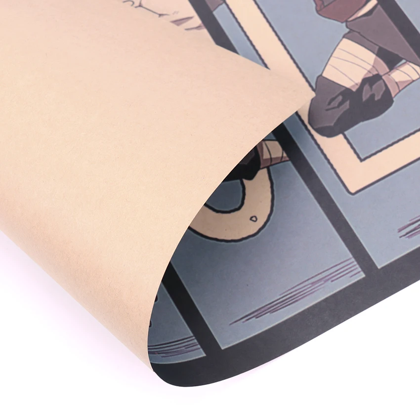 Винтажный мультфильм аниме постер Naruto бар Детская комната Домашний декор комиксы Наруто бумага для поделок в стиле ретро картина 50,5x35 см