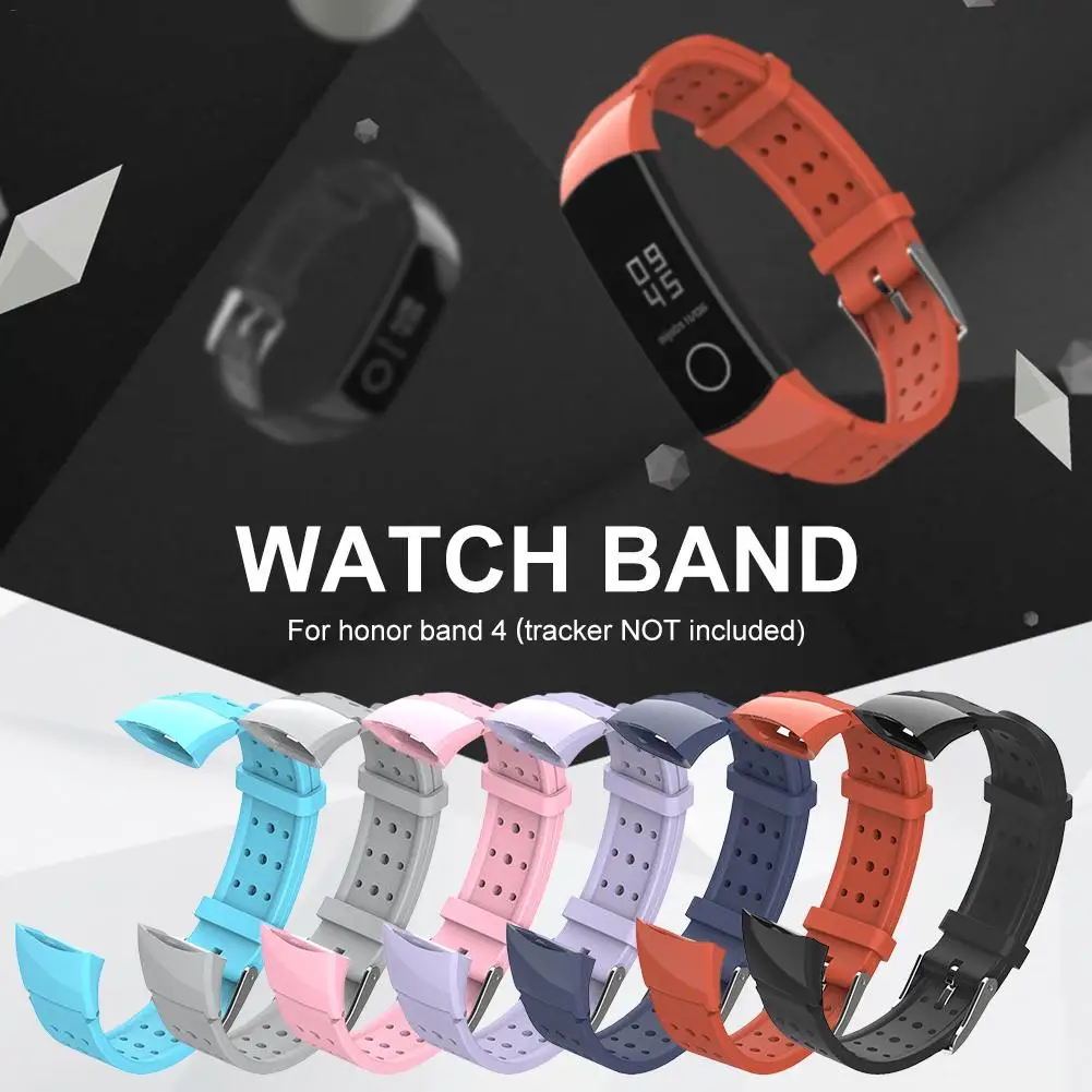 

For Honor Band 4 Smart Bracelet Strap Replacement With Silicone Sports Breathable Waterproof Wrist Strap Strap For Huawei Smart