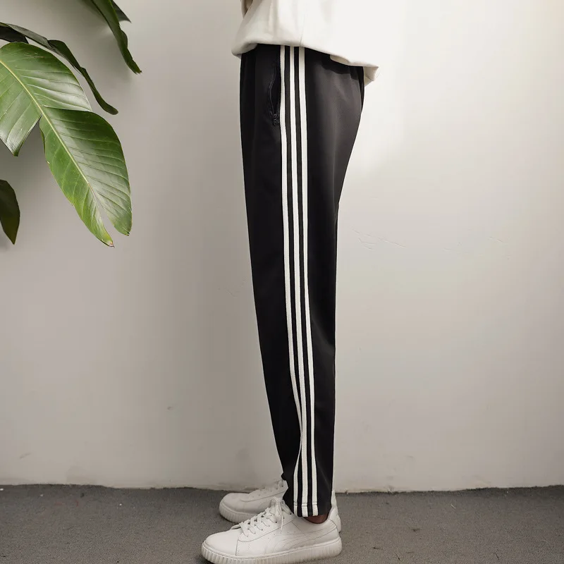 

G-DRAGON GD Celebrity Style Green Pants Three Bars Dark Green Athletic Pants Wu Yifan Big Talker School Pants Ankle Banded Pants