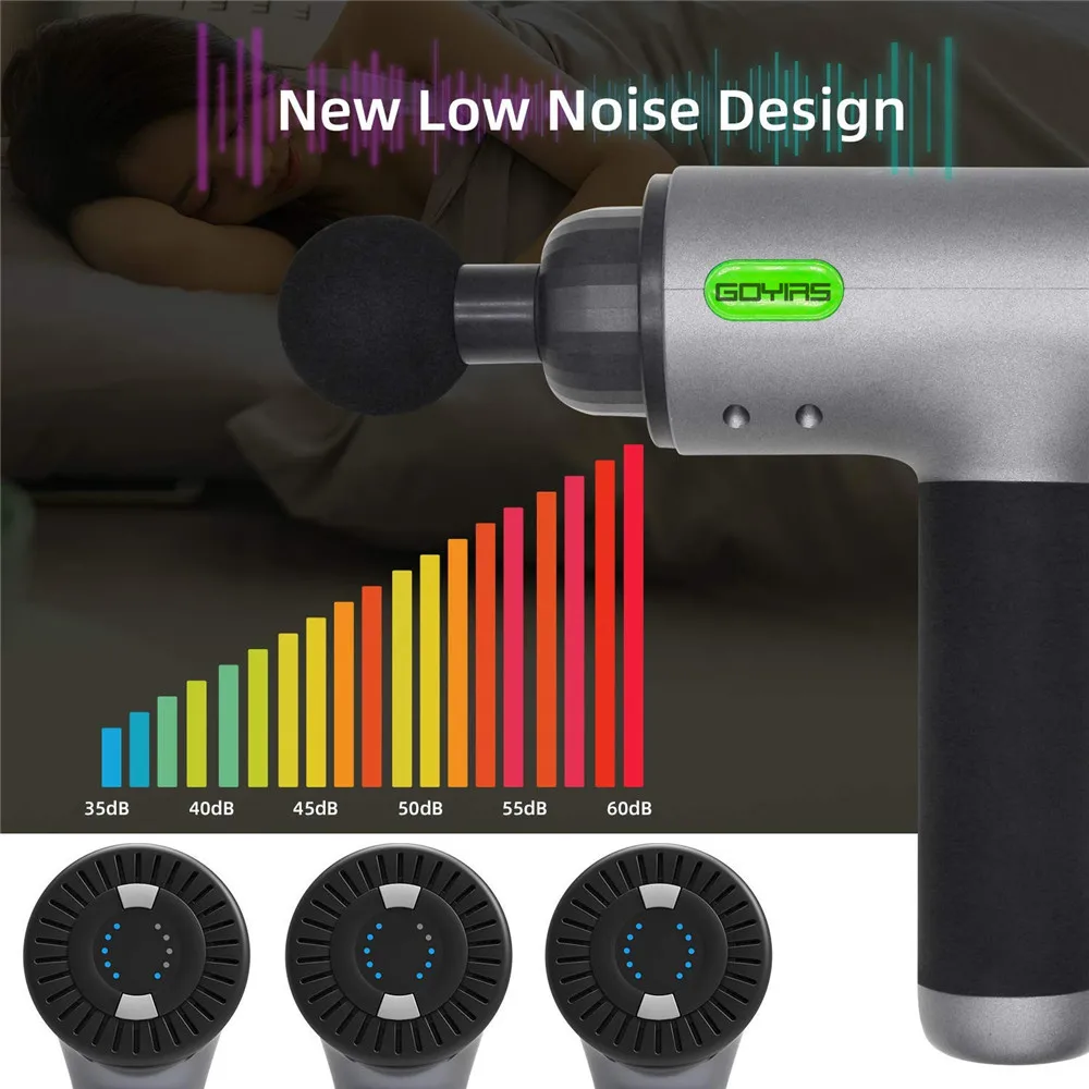 Goyirs Massage Gun Deep Tissue Percussion Muscle Massager for Pain Relief Handheld Electric Super Quiet Brushless 1 Goyirs Massage Gun Deep Tissue Percussion Muscle Massager for Pain Relief Handheld Electric Super Quiet Brushless 4