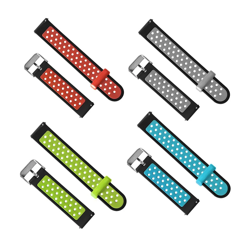 Мода для Huami для Amazfit Смарт-часы 2/2S Stratos 22 мм двухцветный вентилируемый с ремешком мягкий силиконовый ремешок для часов