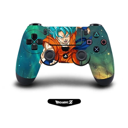 Dragon Ball защита для кожи наклейка для Playstation 4 PS4 Pro тонкий контроллер наклейка аксессуары с Литт наклейка для бара - Цвет: QBTM0574-1pcs