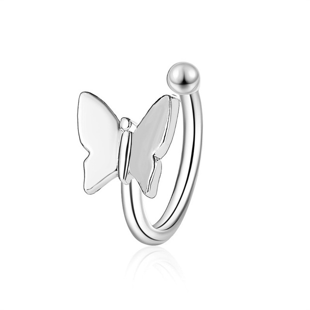 Fashion Butterfly Clip Earrings Ear Hook Stainless Steel Ear Clips Double Pierced Earring Earrings Women Girls Jewelry Gift