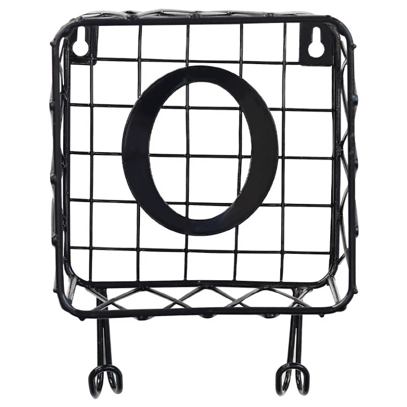 Minimalist Wall-Mounted Grid Storage Racks Wrought Iron Wall Shelf Multi-Function Wall Finishing Shelf Organizer Storage Shelf