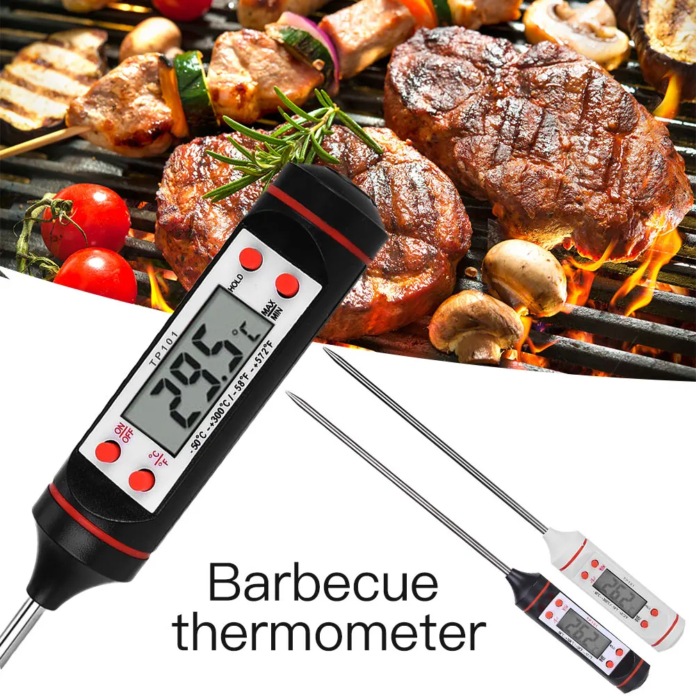 Электронный термометр для барбекю, цифровой термометр для приготовления барбекю, мяса, еды, мяса, еды, практичный