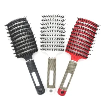 

Professional Combs Women Hair Scalp Massage Comb Bristle & Nylon Hairbrush Wet Curly Detangle Hair Brush For Salon Hairdressing