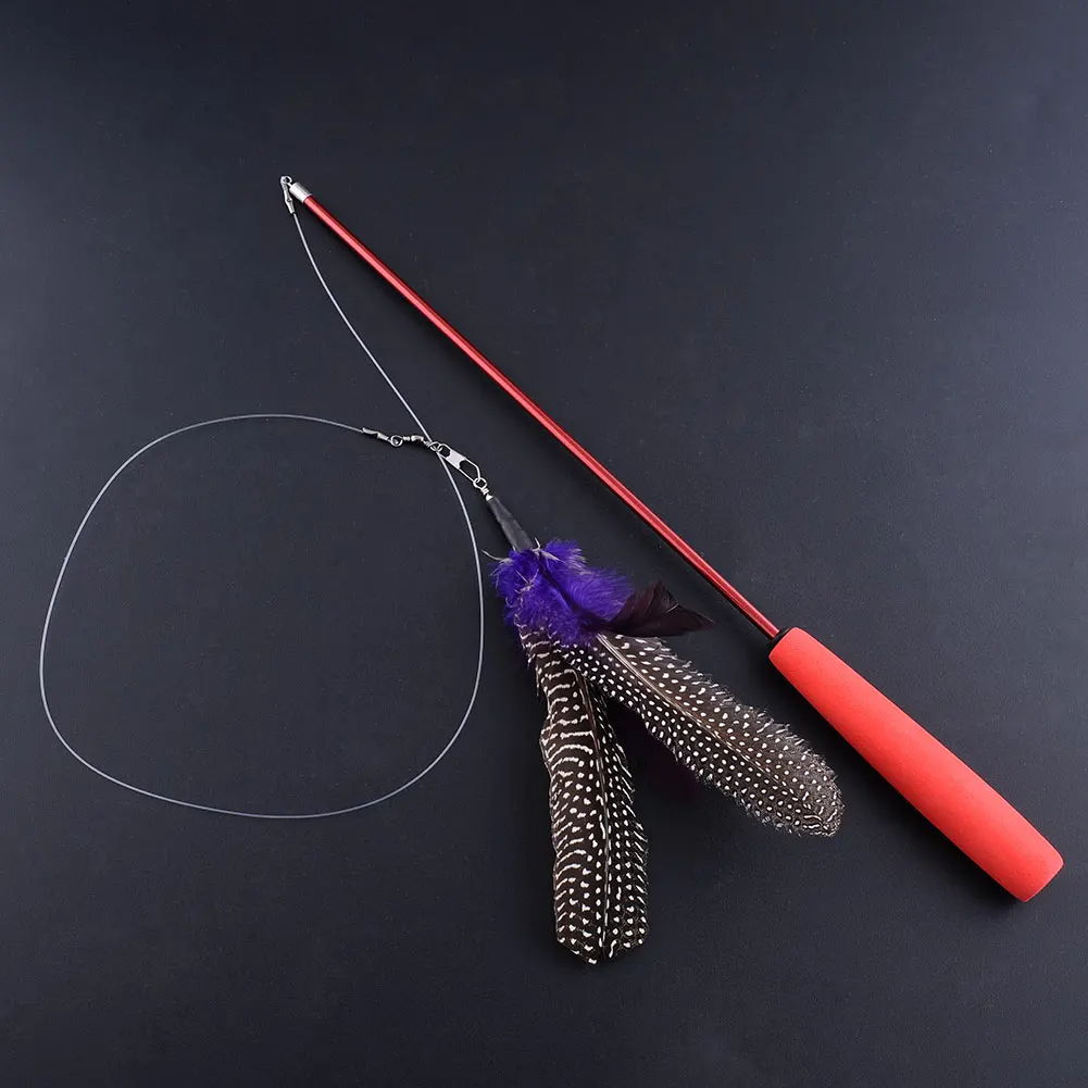Черное перо игрушка для домашних животных котенок кошка
