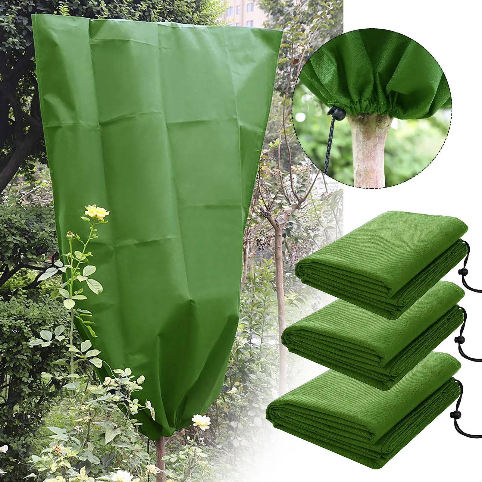 2pcs Frost Plant Tree Protection  Bags Winter Cover Plants Garden Shrubs Pouch 