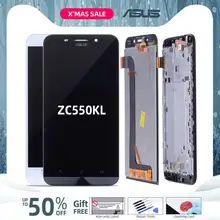 Дисплей для ASUS Zenfone Max ZC550KL LCD в сборе с тачскрином на рамке черный белый