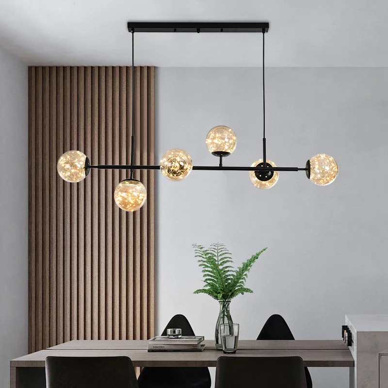 

Nordic Restaurant Chandelier Disc Restaurant Lamp Modern Minimalist Lighting Strip Nordic Study Bar Table Lamp Stair Lamp
