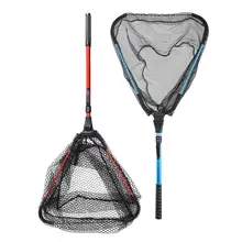 Automatic Release folding Fishing Landing Net High Quality Aluminum Alloy Automatic net closing Fish Catcher Fishing Accessories aluminum alloy retractable fishing net telescoping landing net pole folding landing net for fly fishing accessories