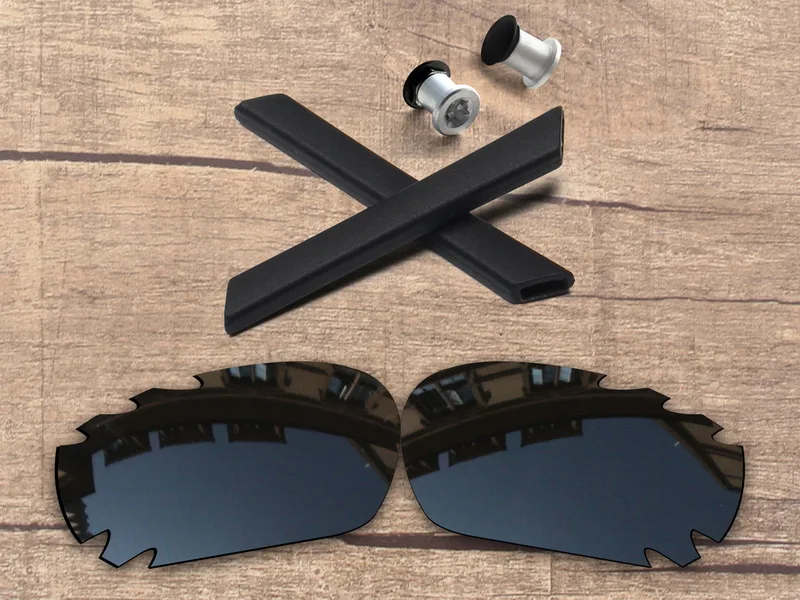 Stealth Black Vonxyz 20+ Цвет выбор Замена поляризованных линз и носки с ушками и черный болты для-Oakley Jawbone вентилируемый рамка - Цвет линз: Stealth Black