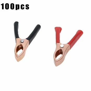 

100pcs 70mm 30A Car Alligator Clips Connector Battery Clamps Voltage Tester Set