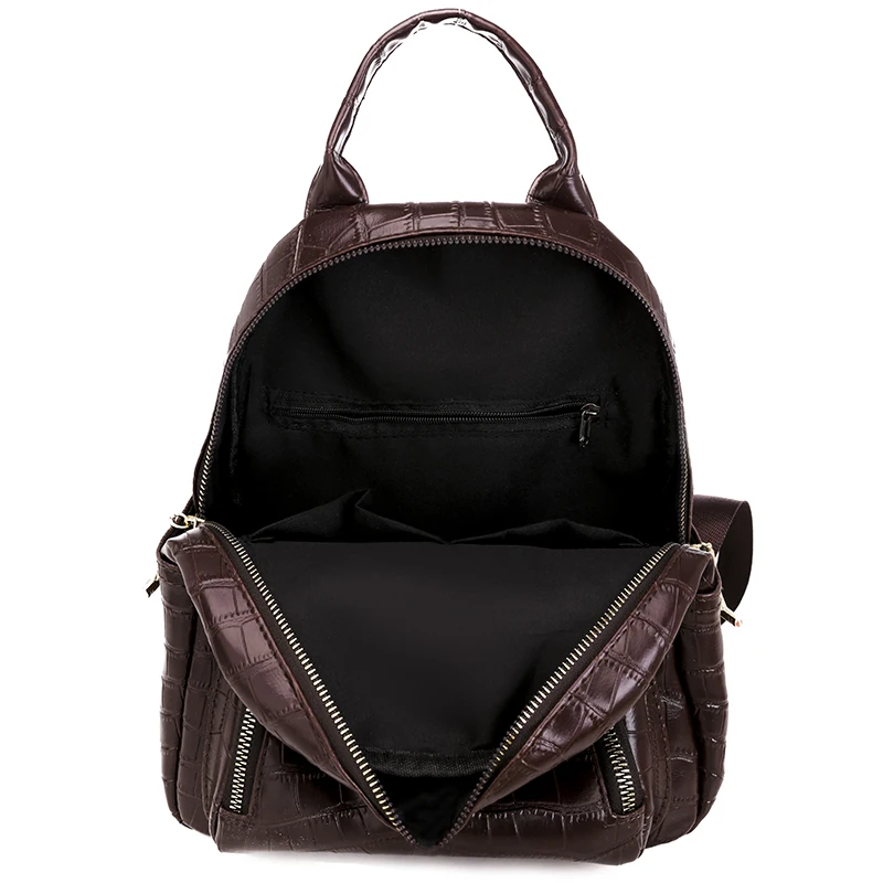 Модный женский рюкзак, Женская крокодиловая сумка через плечо из искусственной кожи, Женский винтажный Школьный Рюкзак Для Путешествий, женский рюкзак Mochilas