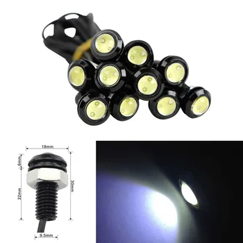 

10pcs 12V LED 18mm Eagle Eye Light High Power Daytime Running Light Parking Lights Auto Fog Bulb Backup DRL Lamp