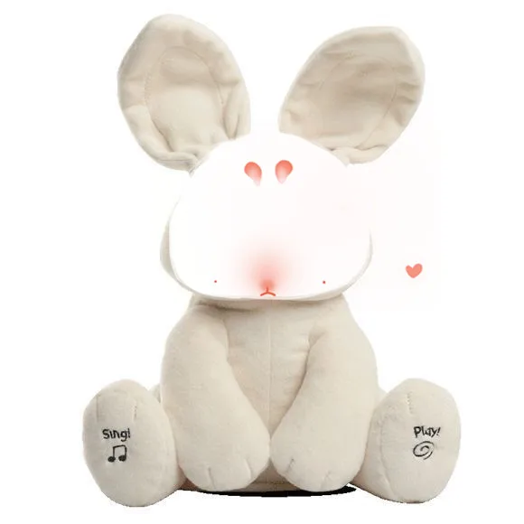 peek a boo rabbit Слон животные плюшевая мягкая Музыкальная кукла Кролик Слон интерактивная игрушка Peek A Boo электрическая для детей - Цвет: peek a boo rabbit