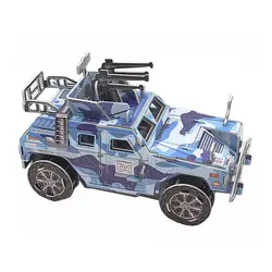 Детские 3D головоломки макияж бумага ручной работы военный внедорожный автомобиль интеллект научная и образовательная игрушка стойло кто