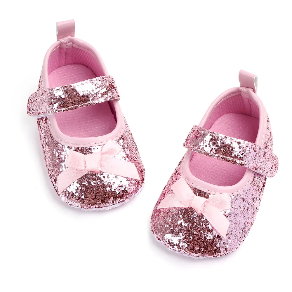 Новинка; нескользящая обувь с блестками для маленьких девочек; обувь для малышей; платье принцессы; блестящая детская обувь для маленьких принцесс