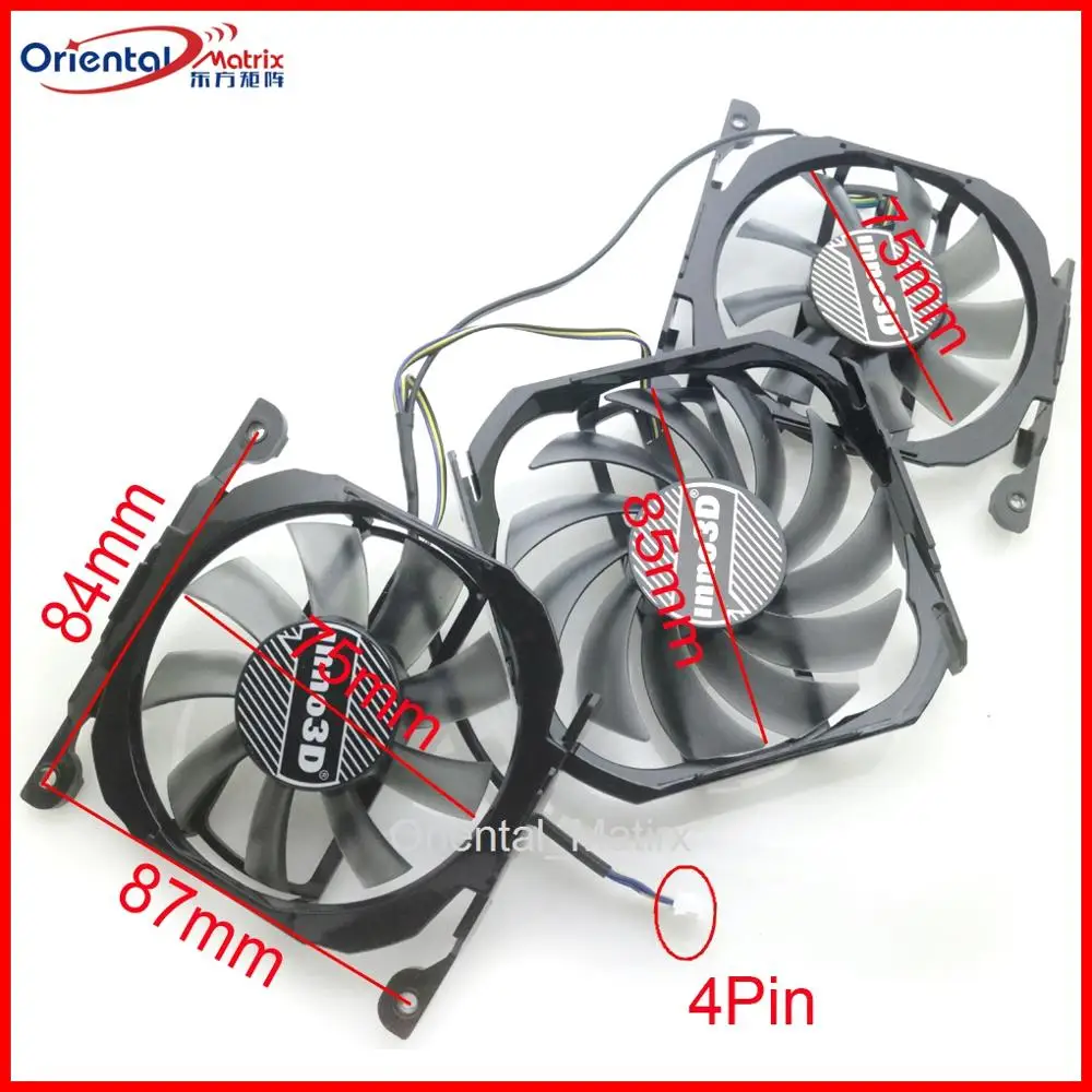 Бесплатная доставка CF-12915S DC12V 0.35A 85 мм 75 VGA вентилятор для INNO3D GTX760 670 GTX680 GTX660ti