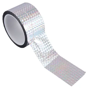 

1Pc Glitter Adhesive Tape Decorative Masking Tape Sparkle Packaging Tape for Gift Packing DIY Crafts Decor (Silver)