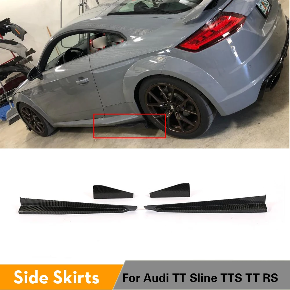 For Audi Tts Ttrs Tts Line 2015 - 2018 Side Skirts Carbon Fiber Bumper Lip  Bumper Lid Apron Guard Splitters - Bumpers - AliExpress